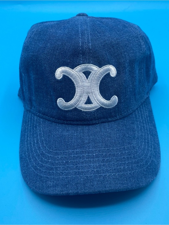 Celine Accessories - Celine Denim Baseball Cap with White Logo